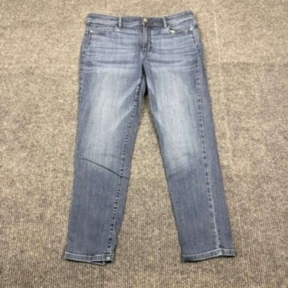 J.Jill Denim Authentic Fit Slim Ankle Jeans Blue Wash 12 WPT128091